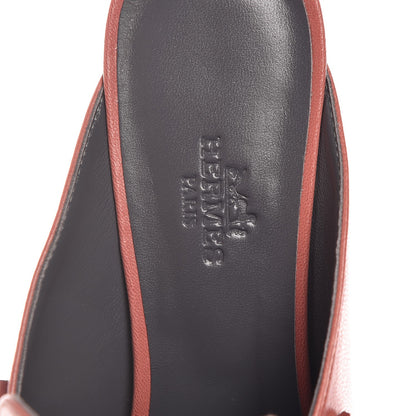 Hermes Goatskin Paradis Mules 37 Rouge Blush 9 of 11