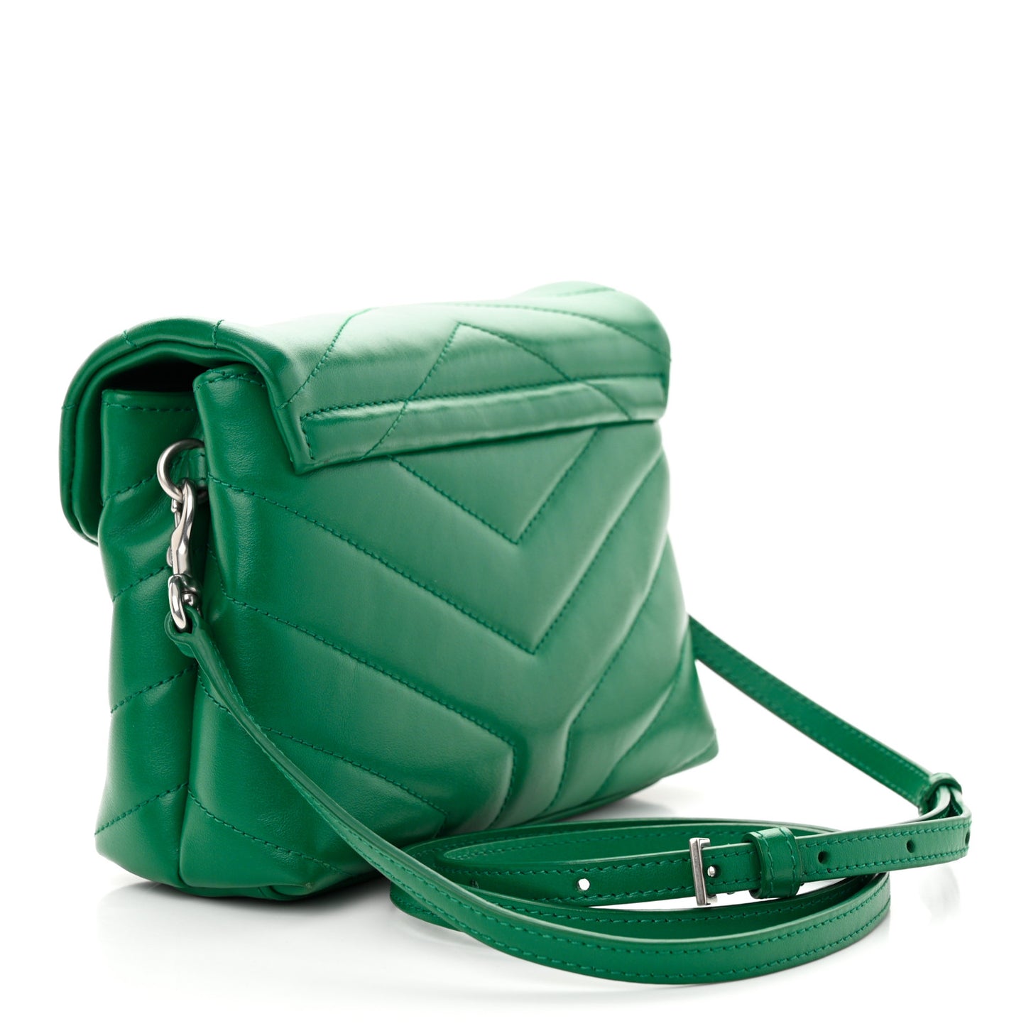 Calfskin Y Quilted Monogram Toy Loulou Crossbody Bag Green Field