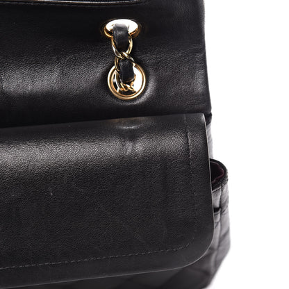 Chanel Lambskin Quilted Medium Double Flap Black 16 of 17