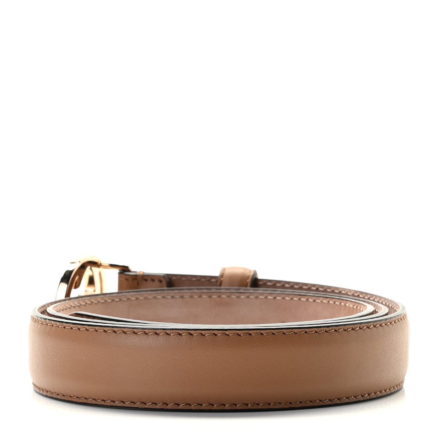 Moon Calfskin Interlocking G 25mm Belt 85 34 Camelia