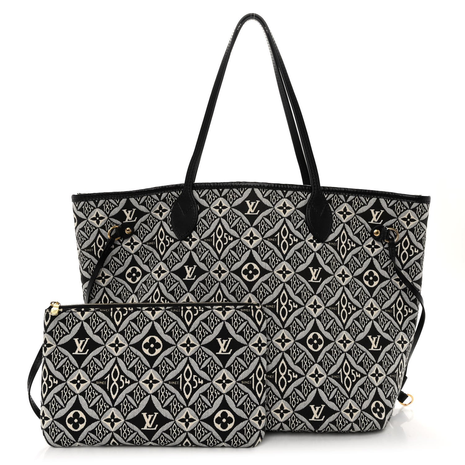 Louis Vuitton Jacquard Since 1854 Neverfull MM Grey 1 of 10