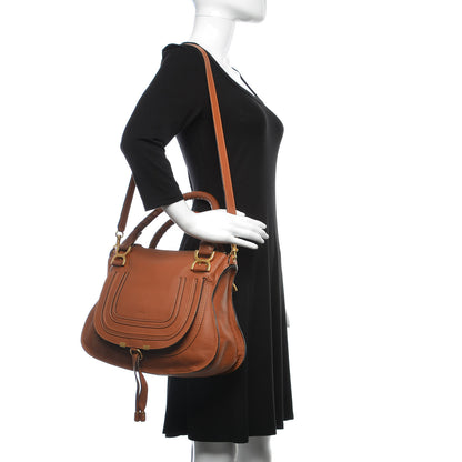 Chloe Calfskin Medium Marcie Satchel Tan 2 of 8