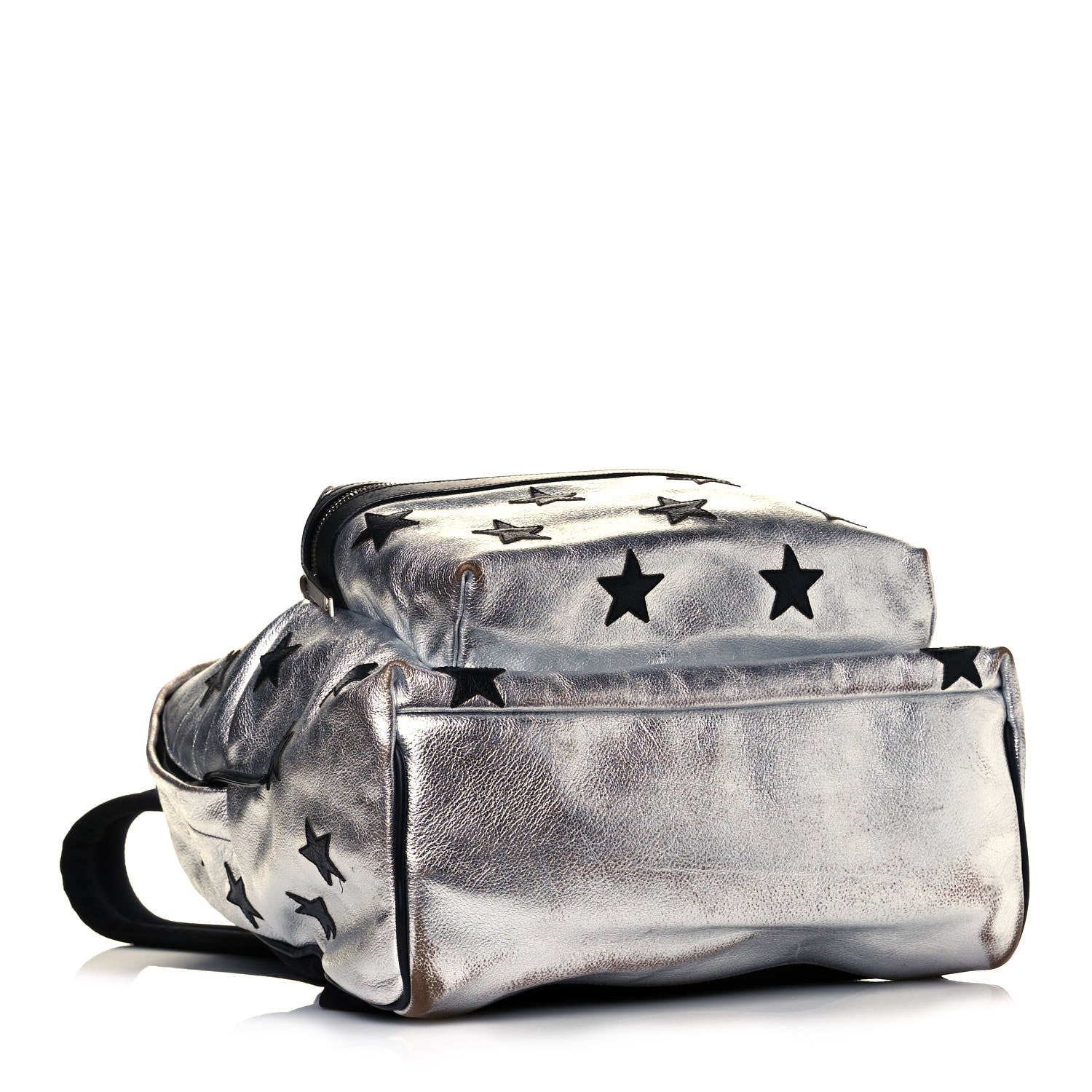 Saint Laurent Metallic Buffalo Star Hunting Backpack Silver Black 3 of 11
