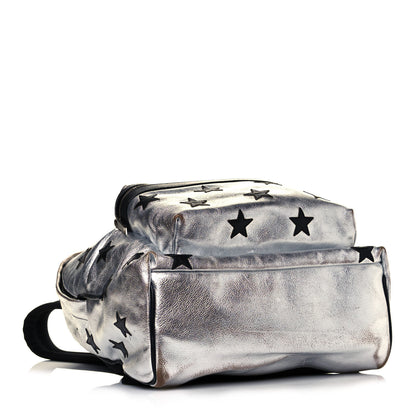 Saint Laurent Metallic Buffalo Star Hunting Backpack Silver Black 3 of 11