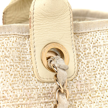 Chanel Canvas Large Deauville Tote Ivory 25 of 35