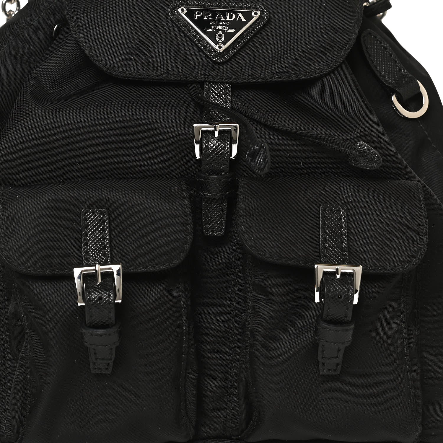 Prada Nylon Vela Mini Crossbody Backpack Black 8 of 11
