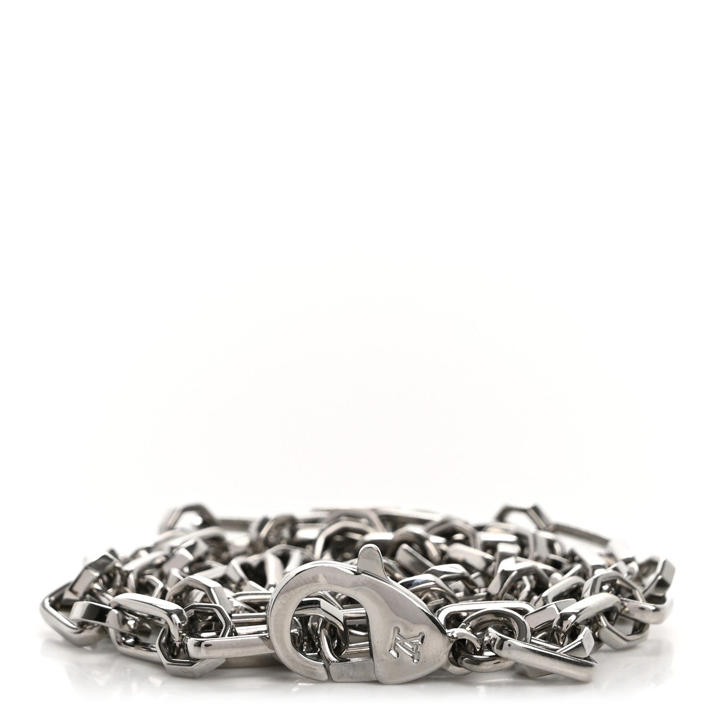 Metal Dauphine Chain Long Shoulder Strap Silver