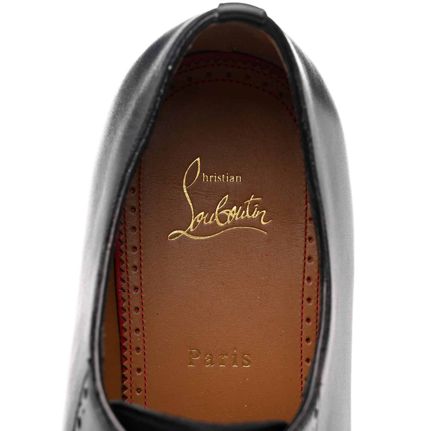Christian Louboutin Calfskin Mens Lafitte On Flat Loafers 44 Black 6 of 8