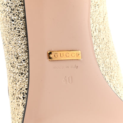 Gucci Galassia GG Marmont Fringe 50mm Loafer Pumps 40 Platino 7 of 9