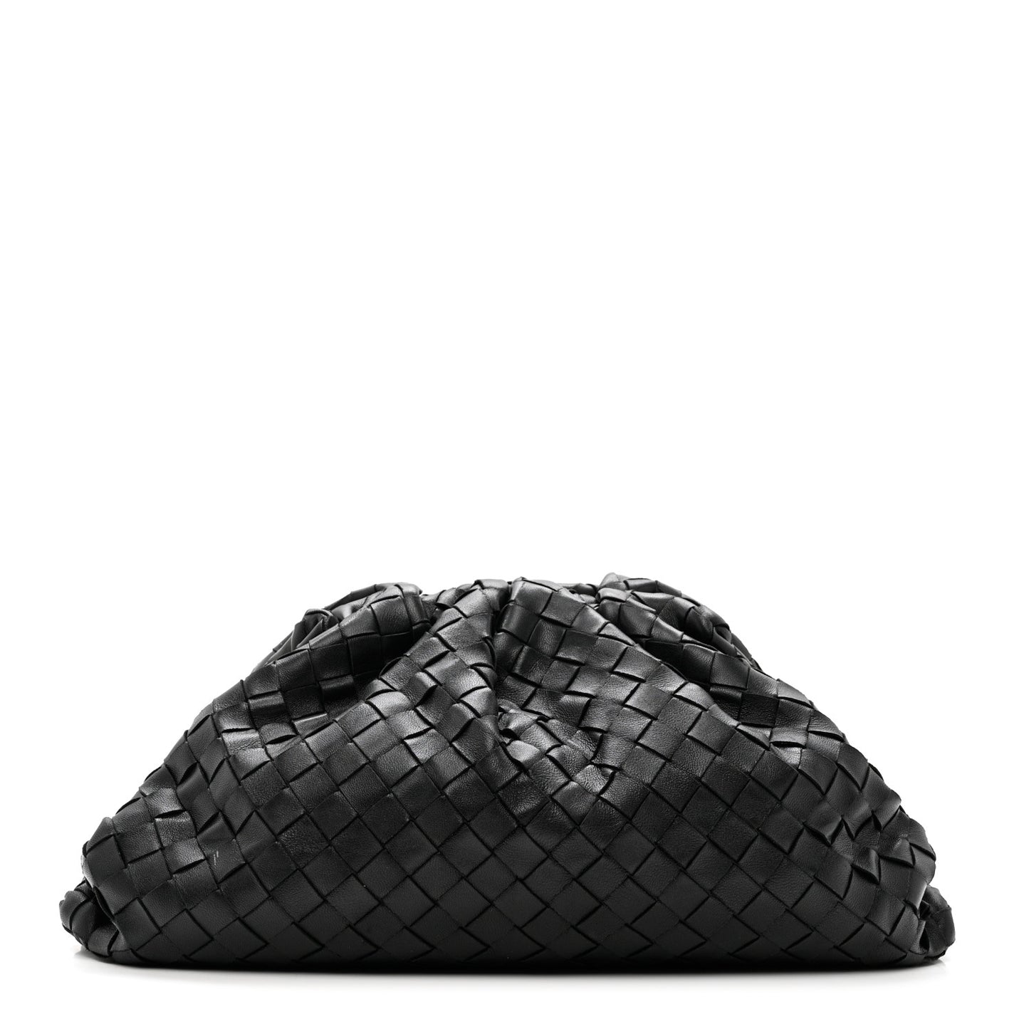Nappa Maxi Intreccio The Pouch Oversized Clutch Black
