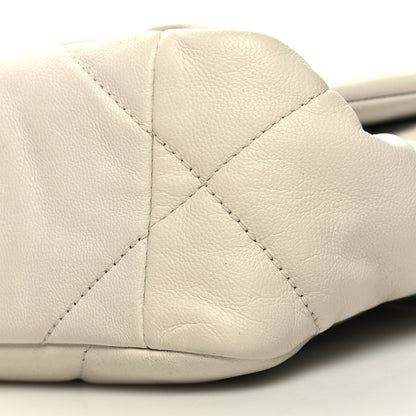 Chanel Goatskin Quilted Medium Chanel 19 Flap White 10 of 10