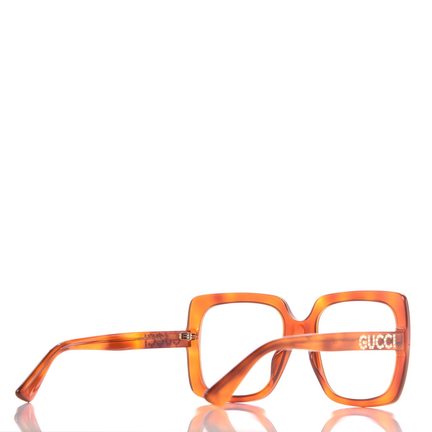 Square Frame Crystal Sunglasses GG 0418S Tortoiseshell