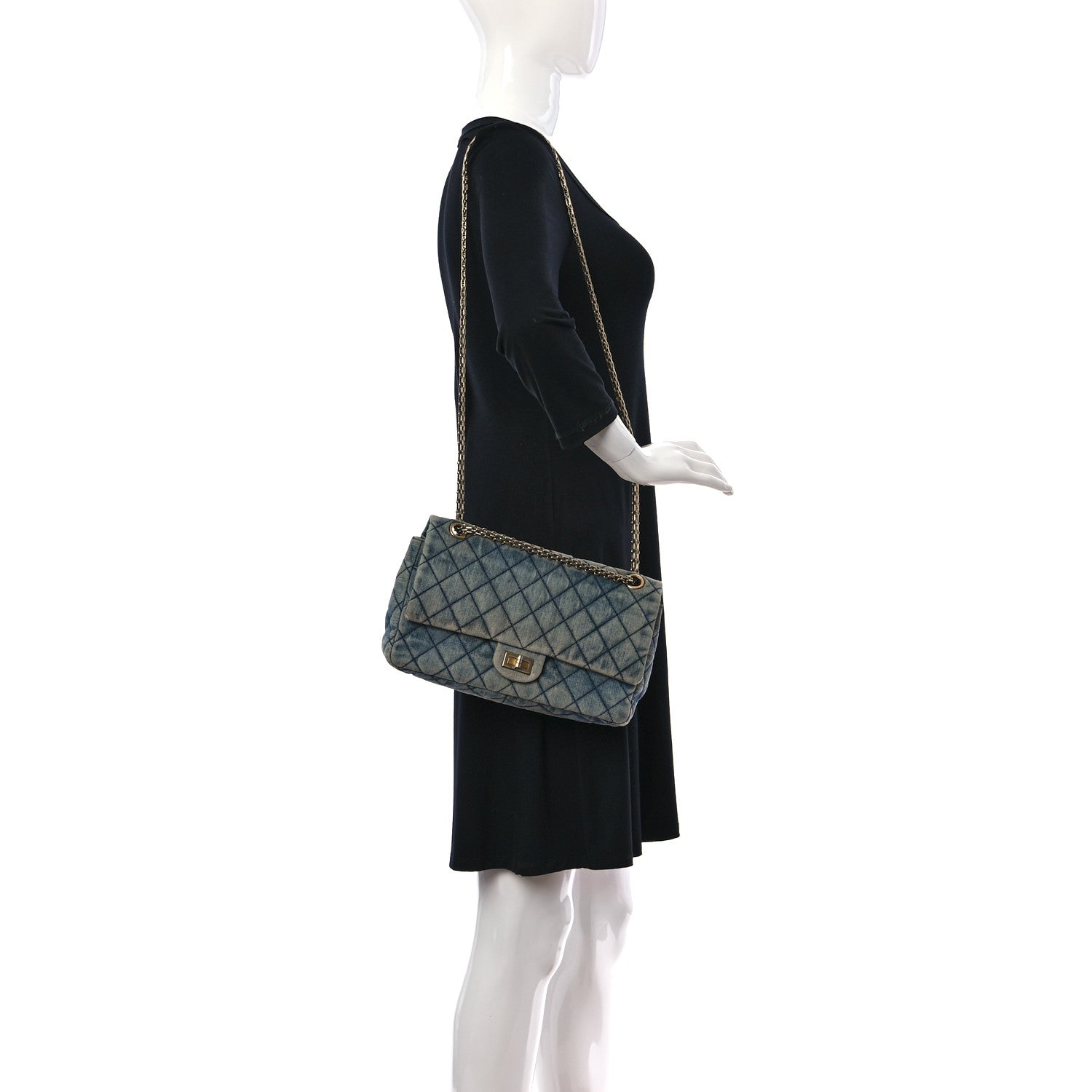 Chanel Denim Quilted 2.55 Reissue 226 Flap Blue 2 of 16