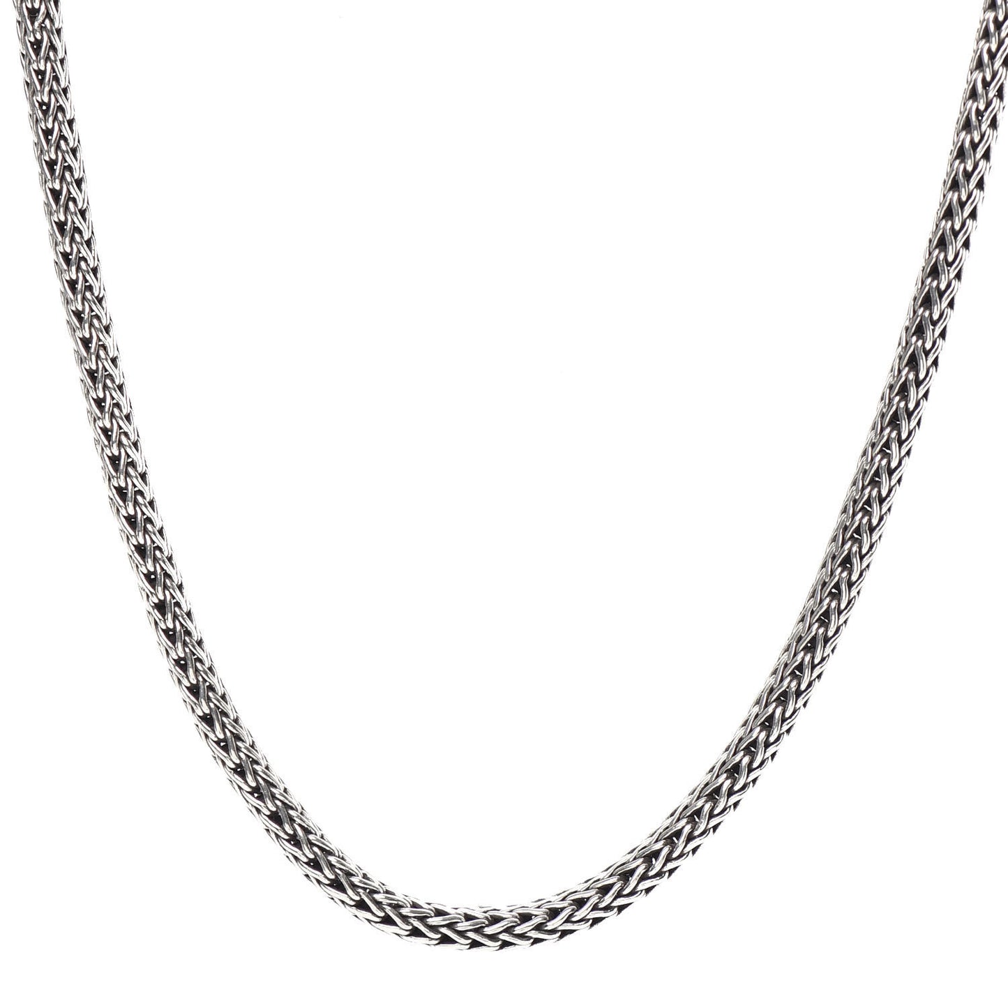 Sterling Silver 18K Yellow Gold 6.5mm Dot Classic Chain Necklace