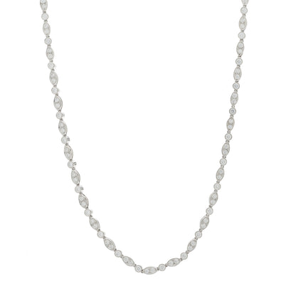 Tiffany Platinum Diamond Jazz Tennis Necklace 1 of 5