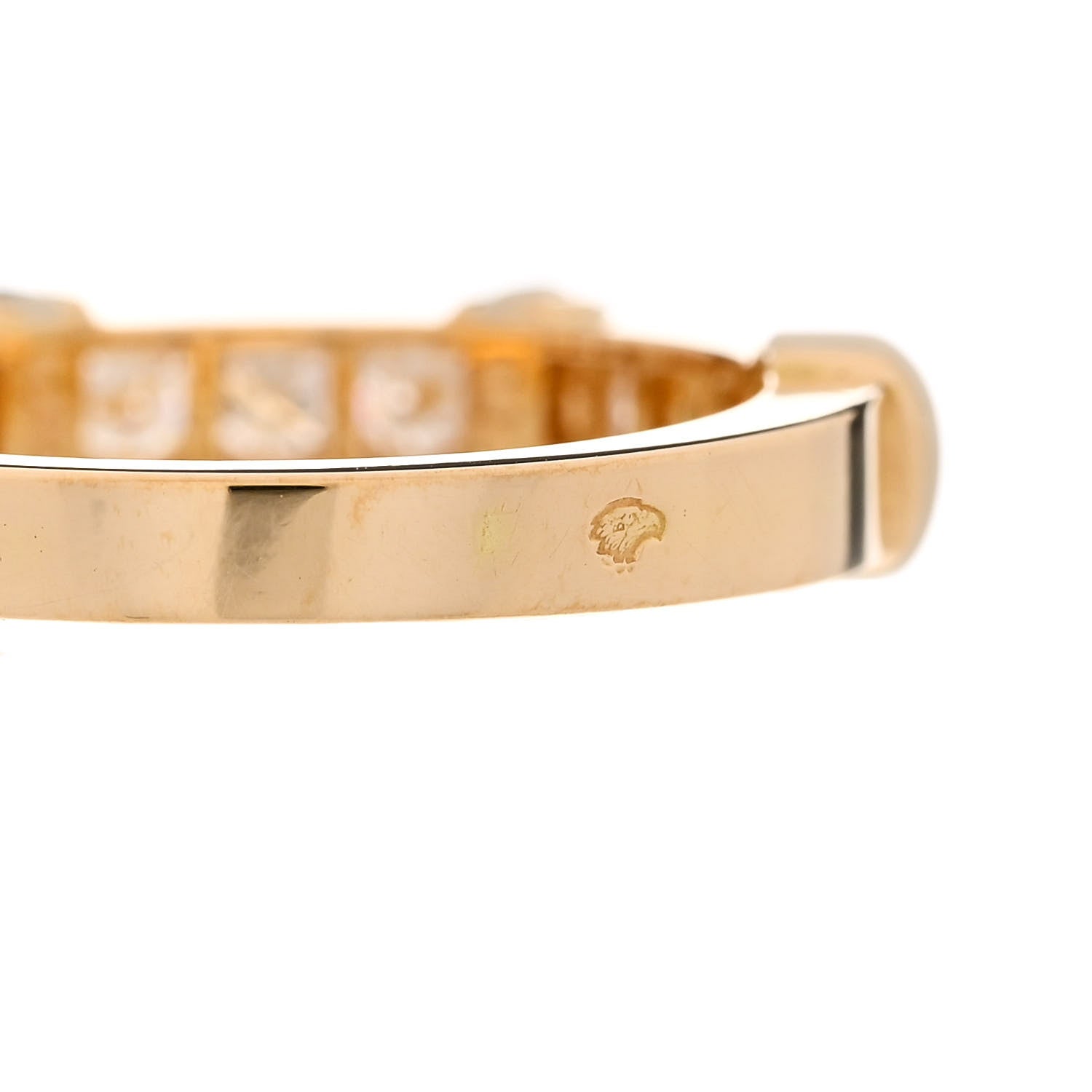 Cartier 18K Yellow White Gold Diamond Half Contessa Band Ring 50 5.5 8 of 8