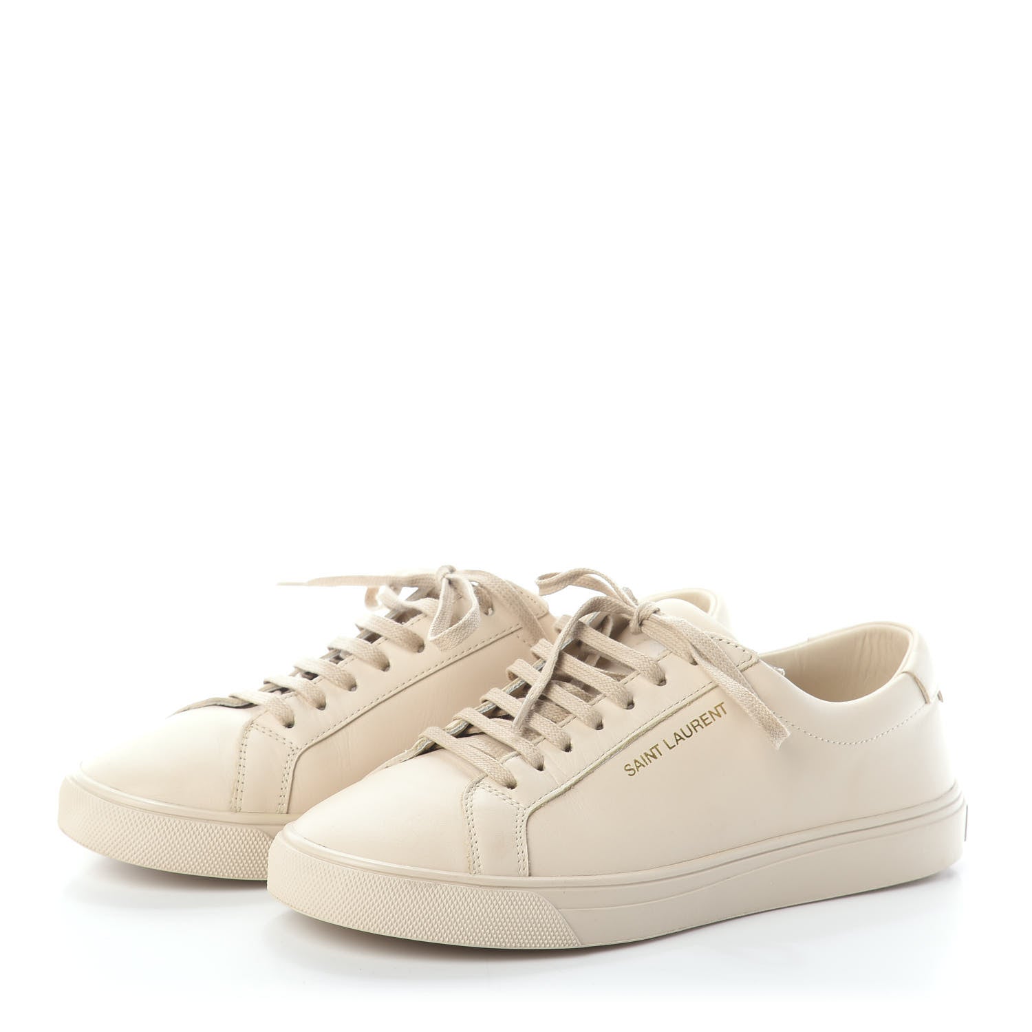 Saint Laurent Calfskin Andy Low Top Sneakers 36 Dark Coquille 3 of 7