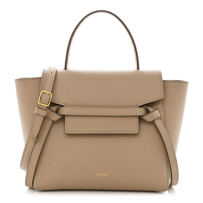 Celine Grained Calfskin Nano Belt Bag Light Taupe 1 of 17