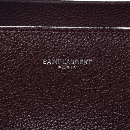 Saint Laurent Grained Calfskin Small Cabas Rive Gauche Amaranto 7 of 15