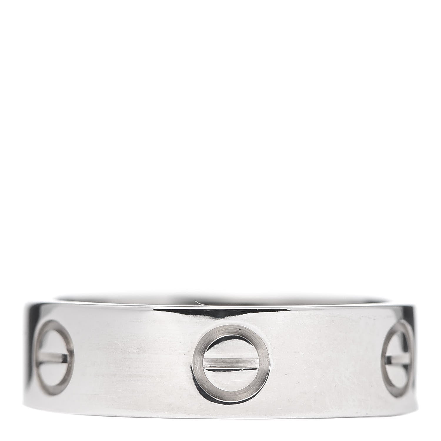 Cartier 18K White Gold 5.5mm LOVE Ring 58 8.25 3 of 4