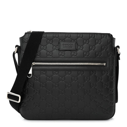 Gucci Guccissima Signature Small Messenger Bag Black 1 of 13