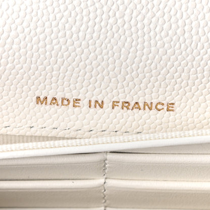 Chanel Caviar Quilted Large Gusset Flap Wallet White 7 of 12