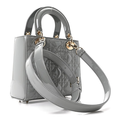 Christian Dior Patent Cannage Small Lady Dior Grey 2 of 10