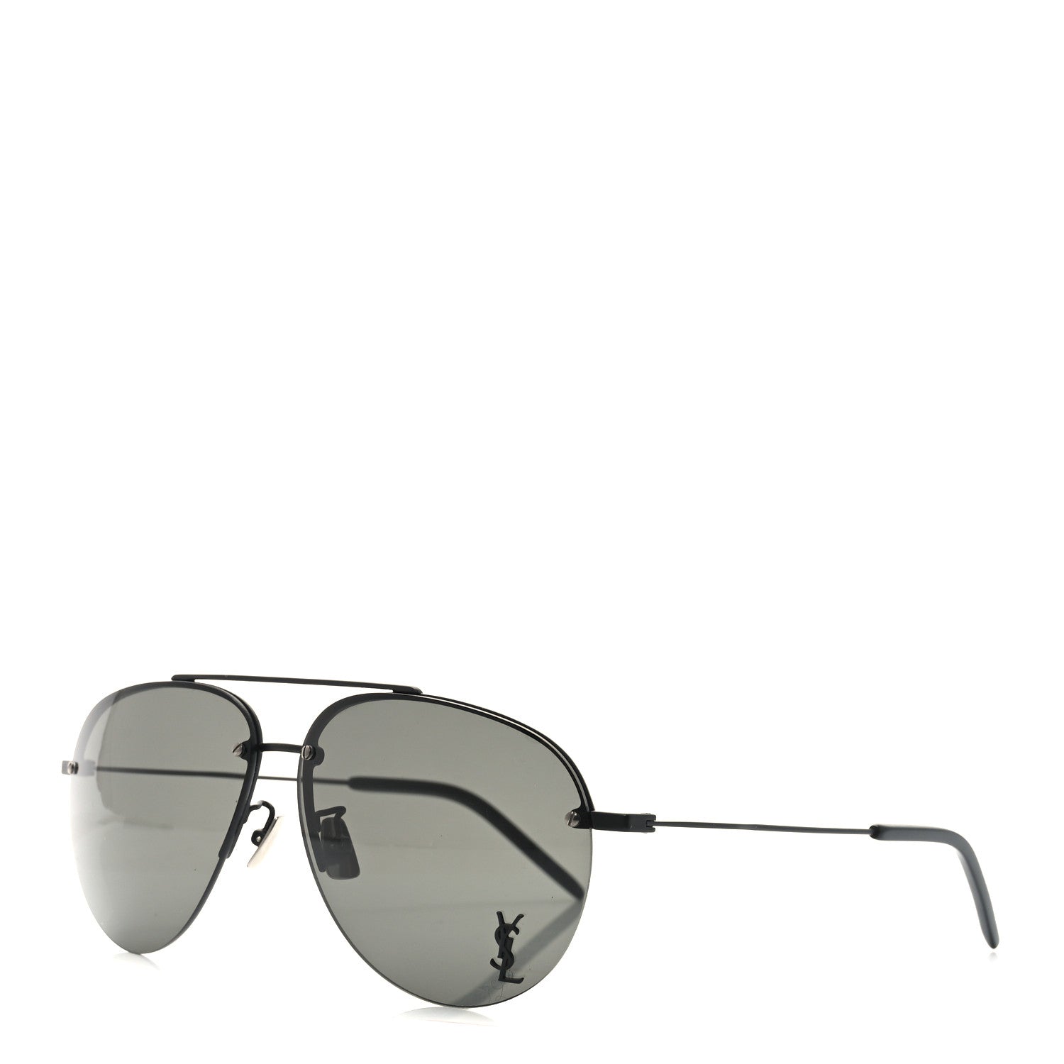 Saint Laurent Metal Aviator Classic 11 Sunglasses Black 1 of 7