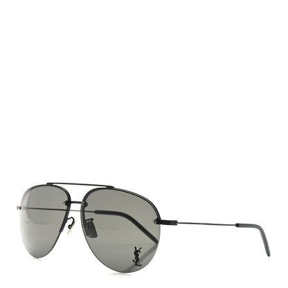 Saint Laurent Metal Aviator Classic 11 Sunglasses Black 1 of 7