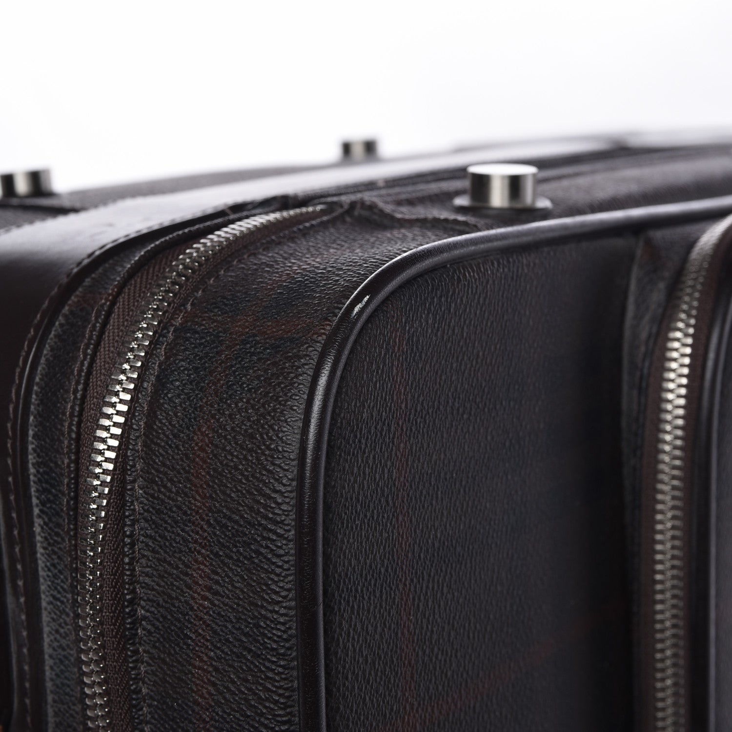 Burberry Smoked Haymarket Check Carry-On Suitcase Chocolate 12 of 13