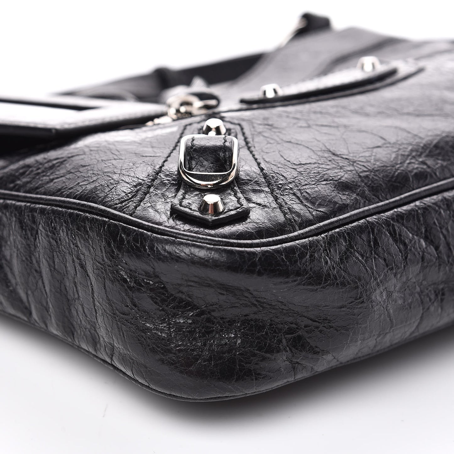 Agneau Classic Silver Hardware Hip Black