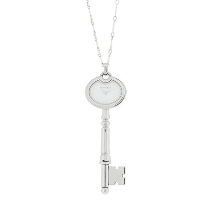 Tiffany Stainless Steel Key Pendant Necklace Watch 1 of 7
