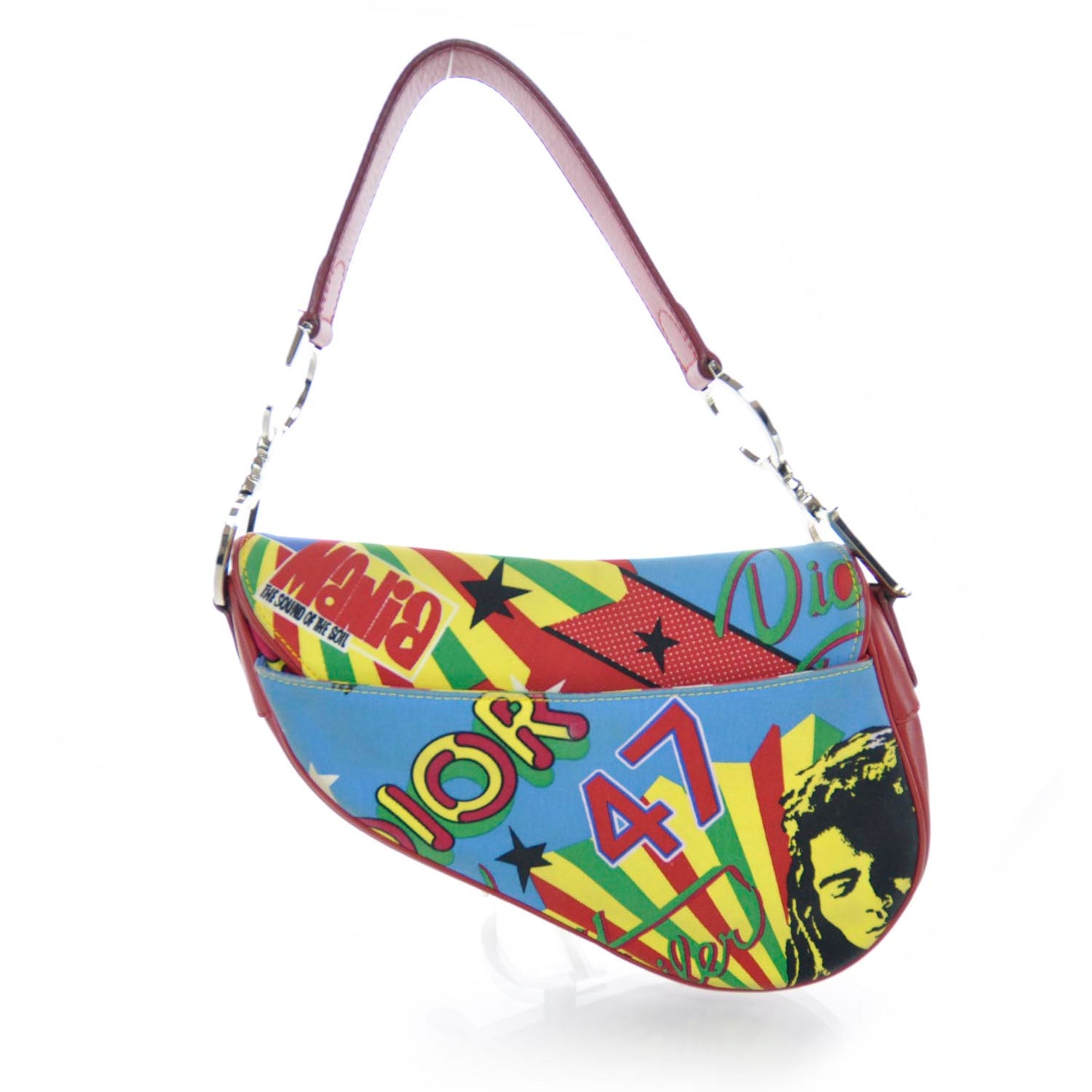Canvas Bob Marley Saddle Bag Multicolor
