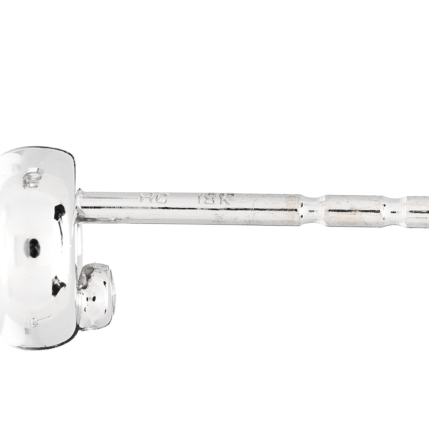 Roberto Coin 18K White Gold Diamond .50ctw Bezel Stud Earrings 4 of 5