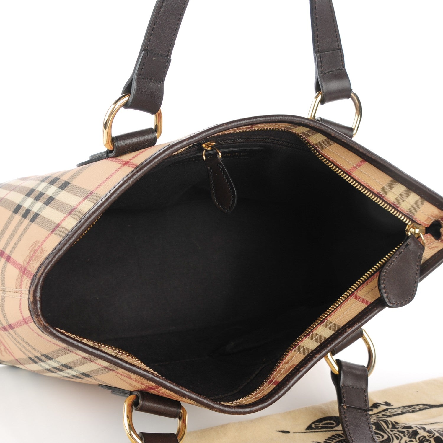 Burberry Haymarket Check Medium Regent Tote Chocolate 5 of 8