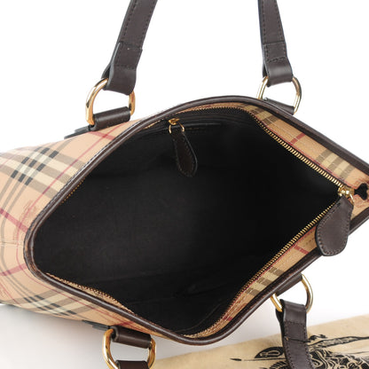 Burberry Haymarket Check Medium Regent Tote Chocolate 5 of 8