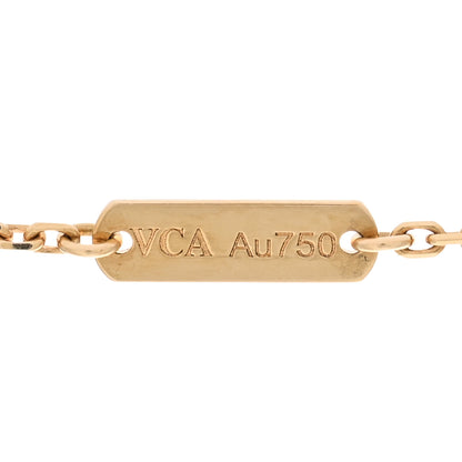 Van Cleef & Arpels 18K Yellow Gold Carnelian Vintage Alhambra Pendant Necklace 5 of 5