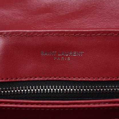 Saint Laurent Calfskin Y Quilted Monogram Toy Loulou Crossbody Bag New Lipstick Red 6 of 10