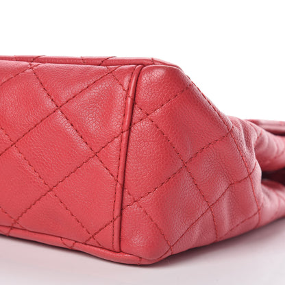Chanel Washed Caviar Quilted Maxi Single Flap Fuchsia 6 of 9