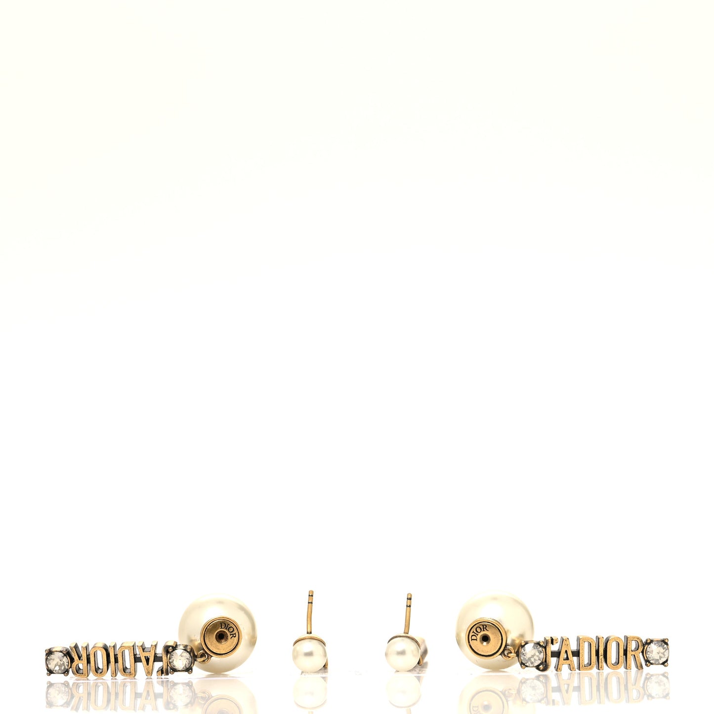 Pearl Crystal J'Adior Tribales Earrings Antique Gold