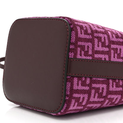 Fendi Chenille Vitello F is Fendi Micro FF Mini Mon Tresor Bucket Bag Rosso Roma 11 of 11