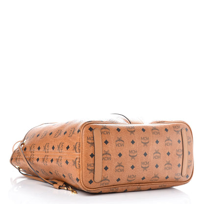 MCM Visetos Medium Liz Reversible Shopper Tote Cognac 7 of 15