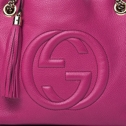 Gucci Cellarius Calfskin Medium Soho Chain Shoulder Bag Bright Bouganville 15 of 15