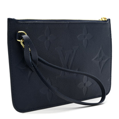 Louis Vuitton Empreinte Monogram Giant Neverfull MM Pochette Navy 3 of 6