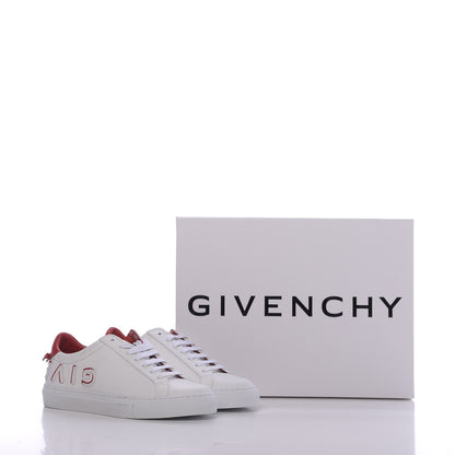 Givenchy Calfskin Reverse Logo Womens Urban Street Sneakers 36.5 White Red 11 of 12
