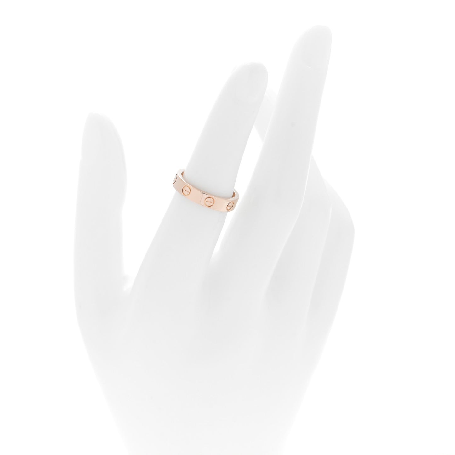 18K Pink Gold Diamond 4mm LOVE Wedding Band Ring 50 5.25