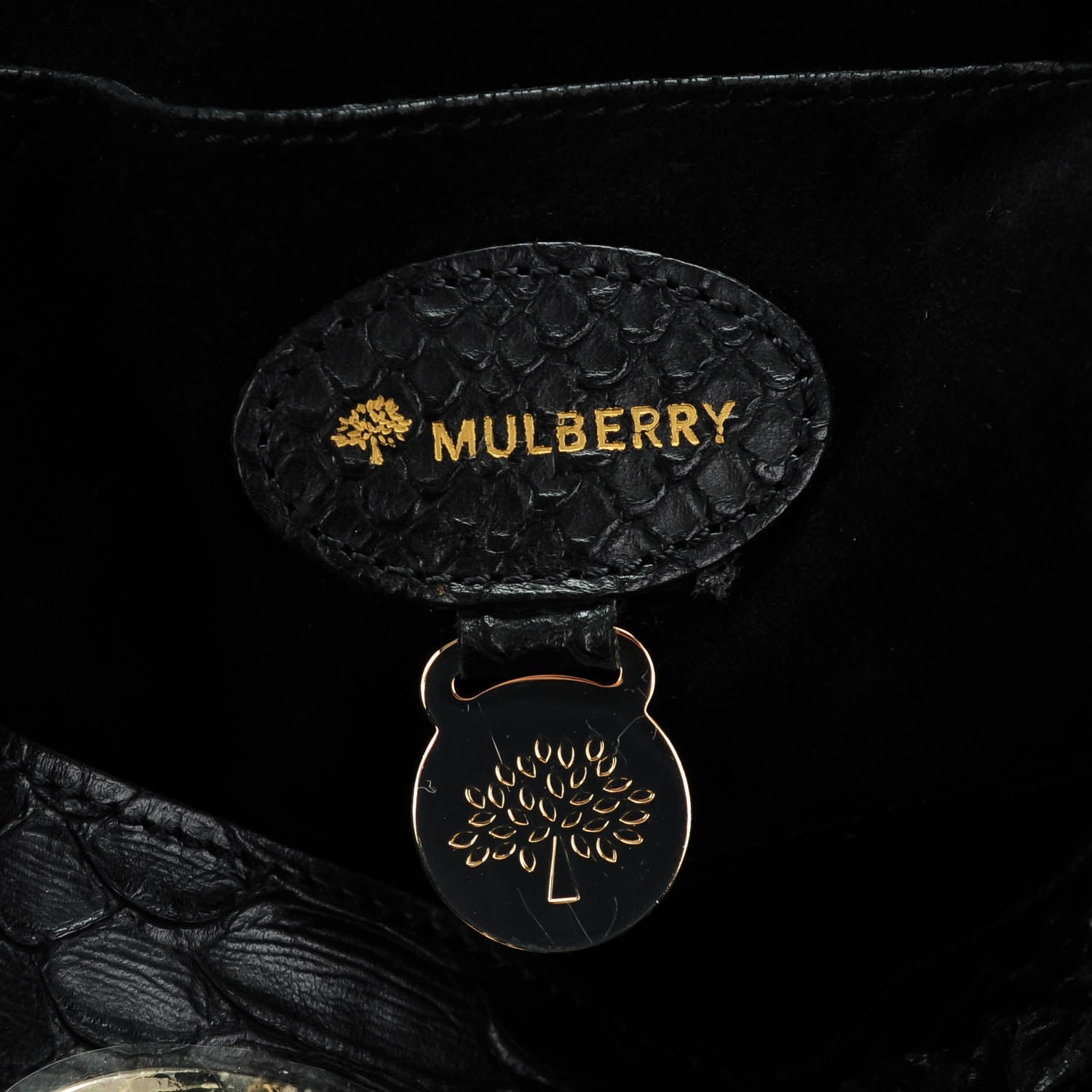 Mulberry Silky Snake Print Bayswater Black 5 of 8