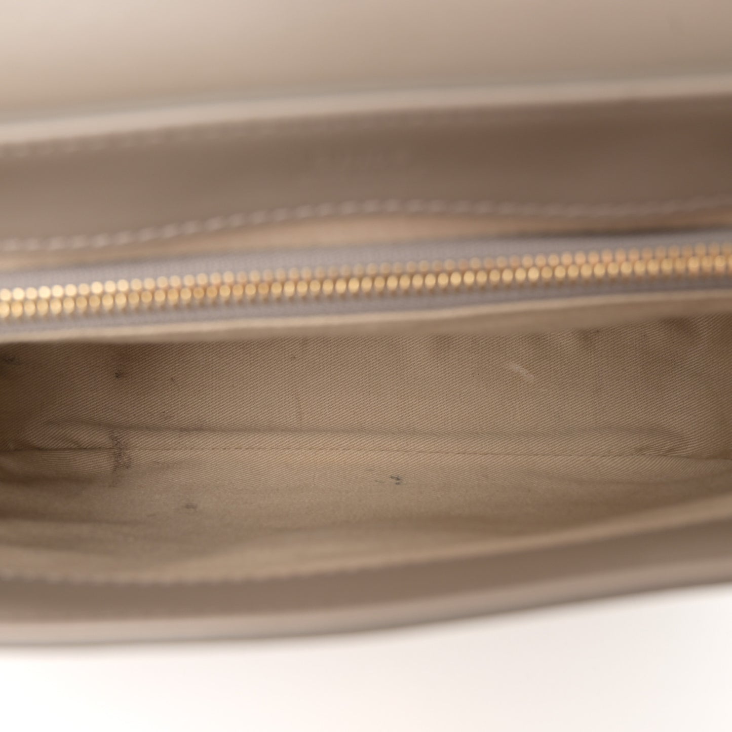 Shiny Calfskin Suede Small C Double Carry Bag Motty Grey