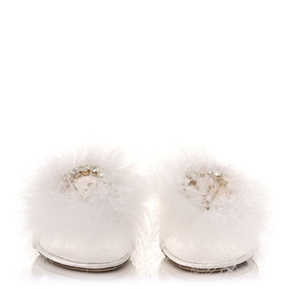 Louis Vuitton Marabou Crystal LV Marilyn Mule 39 White 2 of 9