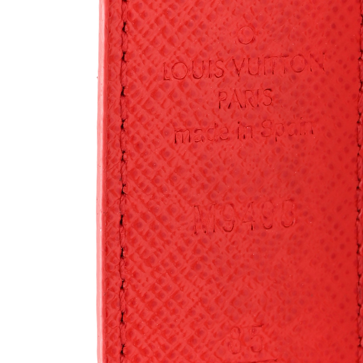 Calfskin Monogram 30mm LV Initiales Reversible Belt 85 34 Coquelicot